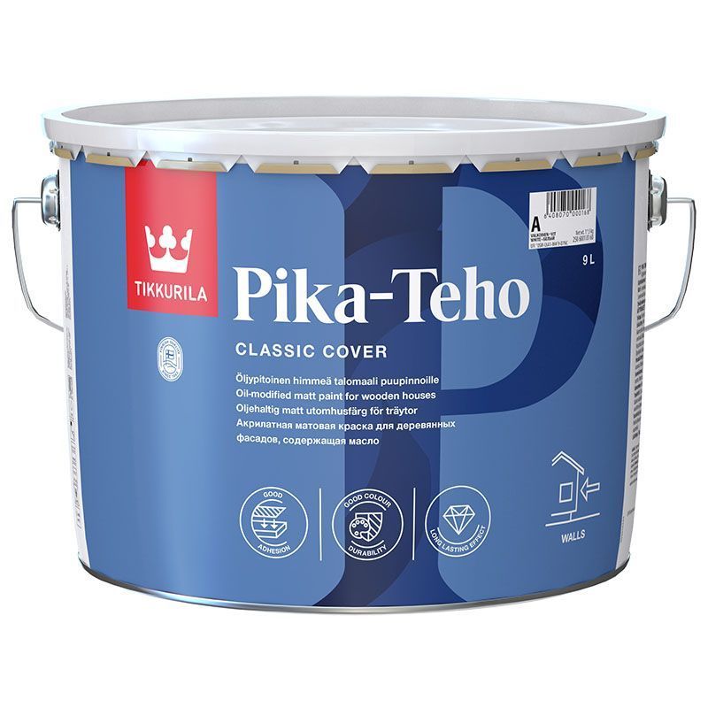 TIKKURILA PIKA TEHO краска фасадная акрилатная с добавлением масла, матовая, база A (9л)