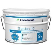 FINNCOLOR GARDEN 10 эмаль алкидная, универсальная, для внутренних работ, матовая, база A (9л)