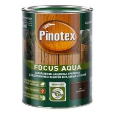 PINOTEX FOCUS AQUA декоративное защитное средство для заборов и садовых построек, орех (0,75л)