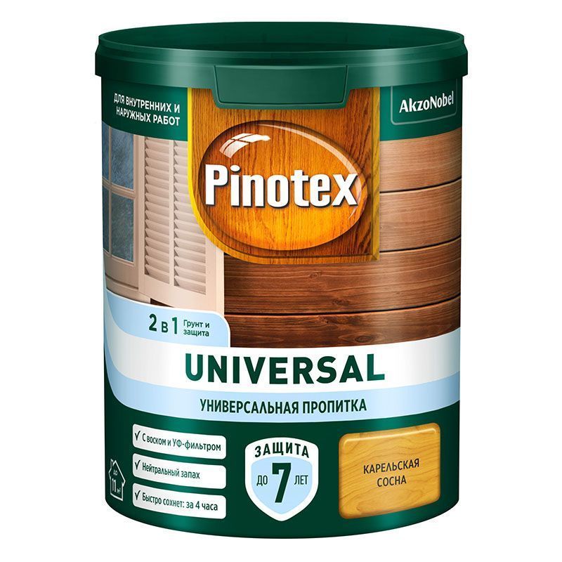 PINOTEX UNIVERSAL пропитка 2 в 1, карельская сосна (0,9л)