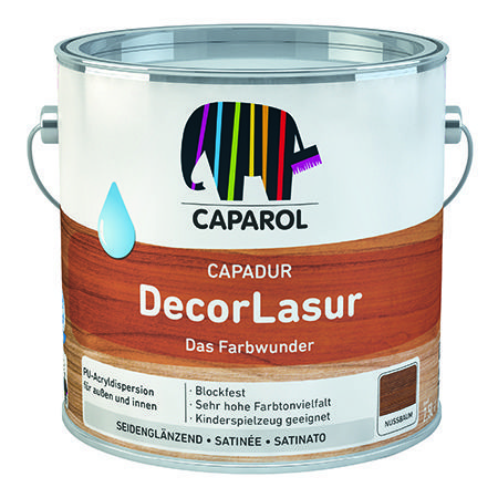 CAPAROL CAPADUR DECORLAZUR лазурь для древесины водоразбавляемая, универсальная, бесцветная (2,5л)