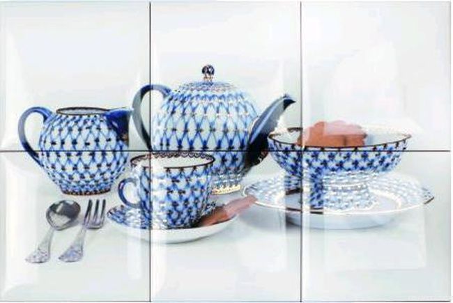 Керамическая плитка Teapot Teaport Picture 6pz Панно 45x30