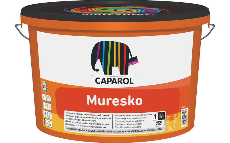 CAPAROL MURESKO краска фасадная на основе силиконовой смолы SilaCryl, матовая, база 3 (9,4л)